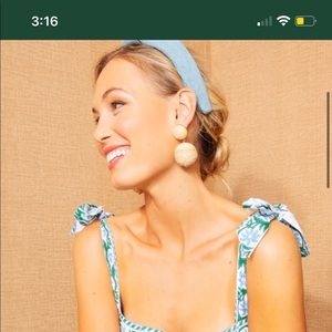 Raffia lantern earrings